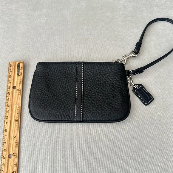 Coach Black Leather Wristlet - Picture 4 of 6